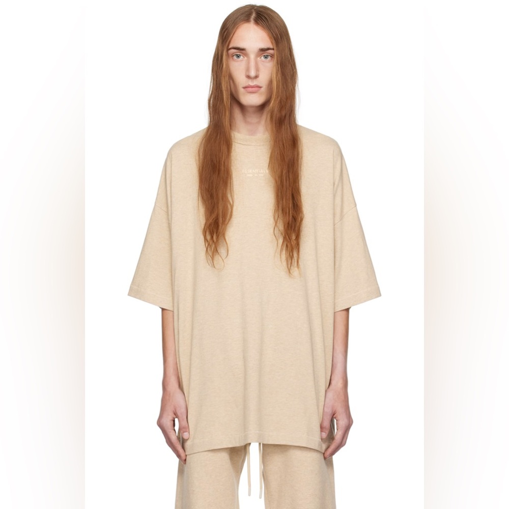 Fear Of God Essentials Crewneck T-Shirt Tan Large
